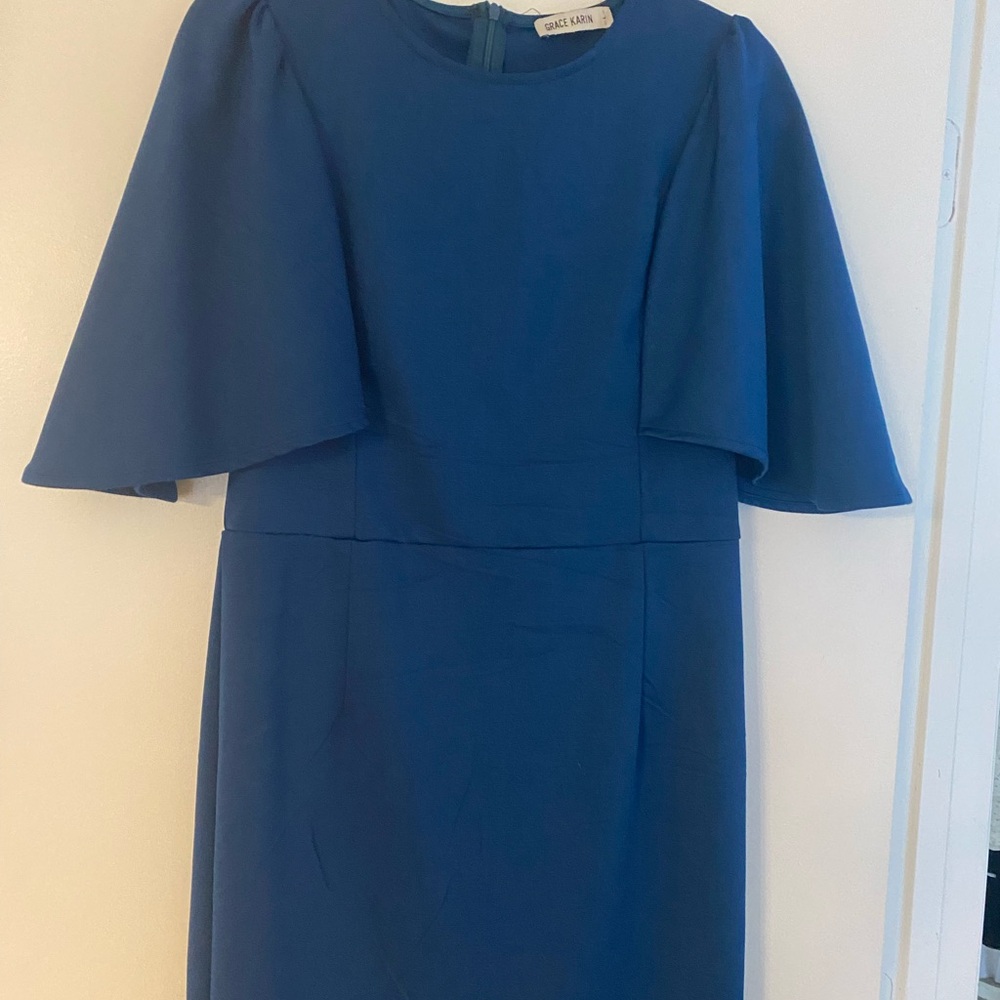 Grace Karin Royal Blue Long Sleeve Dress